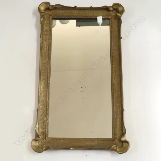 GILT FRAMED MIRROR, 740x440mm