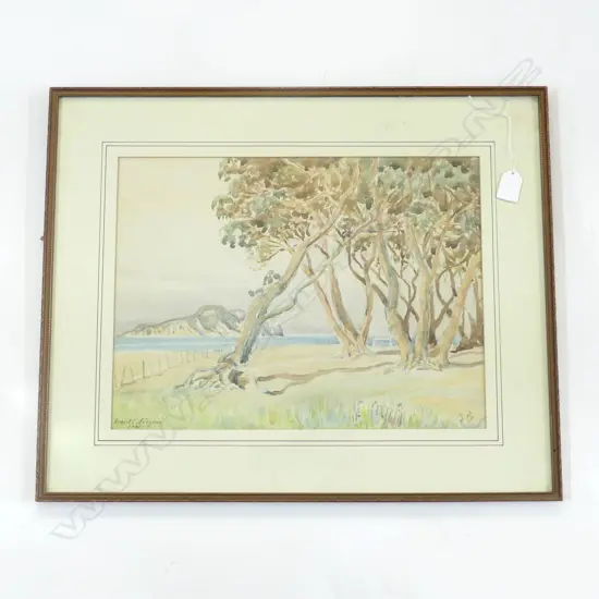 (AK22) HERBERT ROGERS W/C COASTAL INLET SCENE signed & dated 1941 305 x 405mm