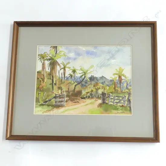 KAY WALSH, THE KING COUNTRY,WATERCOLOUR, 270 x 350mm