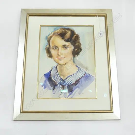 SIGNED WC PORTRAIT, 1972 445x320mm frame AF