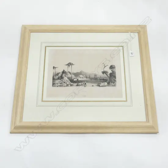 LOUIS LE BRETON (1818-1886) 'MOUILLAGE D'OTAGO' LITHOGRAPH C.1835 260x360mm