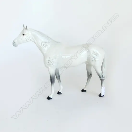 BESWICK LARGE HORSE DAPPLE GREY STALLION H.280mm