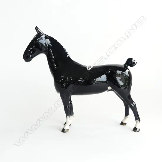 BESWICK HORSE 'HACKNEY BLACK MAGIC OF NORK' gold mark H.195mm