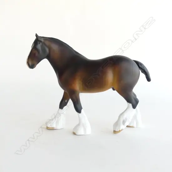 CLYDESDALE HORSE, SIGNED D. BROWN 2012 H.185mm