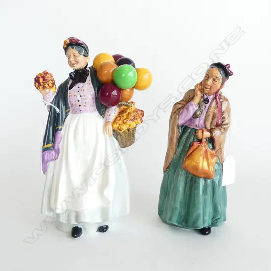 2 ROYAL DOULTON FIGURINES 'BIDDY PENNY FARTHING' H.220mm & 'BRIDGET' H.200mm