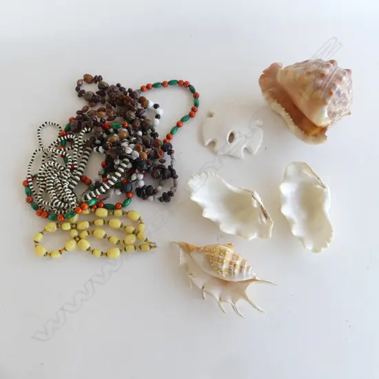 ASST. COSTUME JEWELLERY + SHELLS