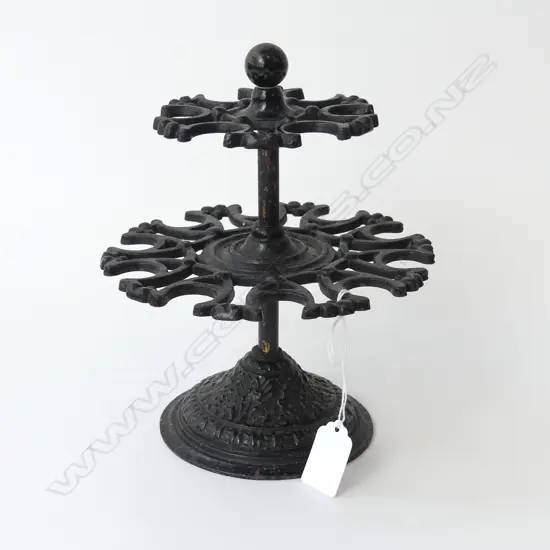 VICTORIAN CAST IRON POST OFFICE STAMP HOLDER CAROUSEL, H.210MM