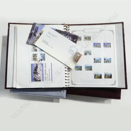 3 ALBUMS DISPLAYED NZ 1980'S 90's NZ STAMP SETS. Mainly used + mint & FDC's