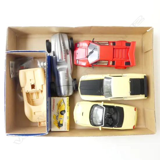 6 ASST. MODEL CARS; 2 FRANKLIN MINT, MAISTO, MCLAREN (PARTS), 30s RACER, DINKY #223 McLAREN M8A (BOXED)