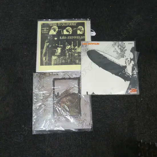 3 LED ZEPPELIN RECORDS: GOING TO CALIFORNIA (2 LP), III (IN IV CASE) & I
