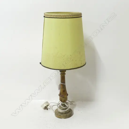 VINTAGE ITALIAN ONYX TABLE LAMP  SHADE AF H.550mm