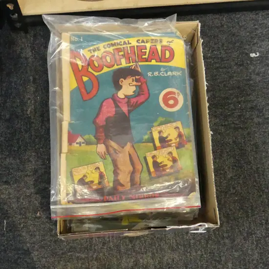 LG COLLECTION VINTAGE COMICS INCLDS; 'BOOFHEAD' NO 1 1944, 'ROCKETEER' IST ISSUE, DISNEY, 'CLASSICS ILLUSTRATED' ETC