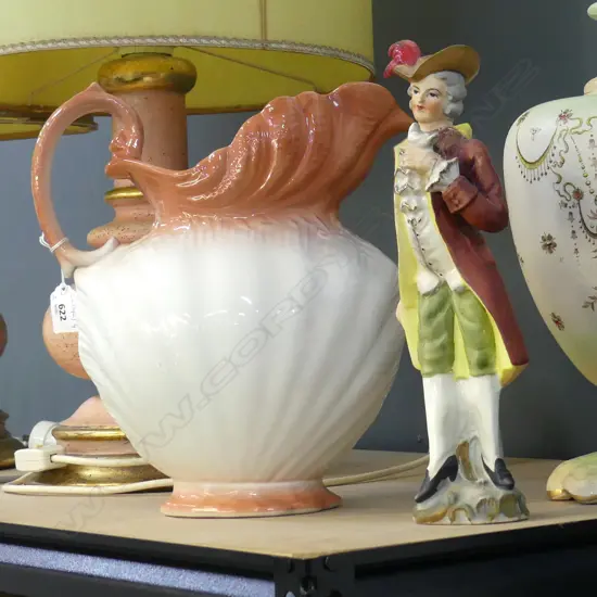 LG ANTIQUE MEAKIN JUG & FIGURE H.320mm