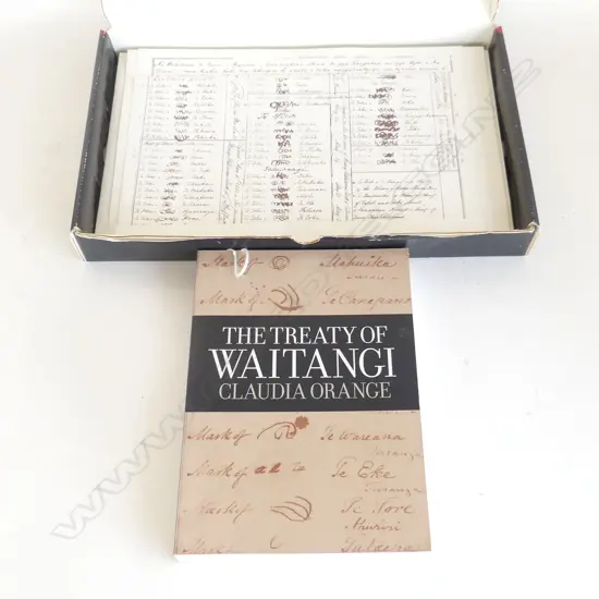 FACSIMILE TREATY OF WAITANGI, BOXED + BOOK BY CLAUDIA ORANGE