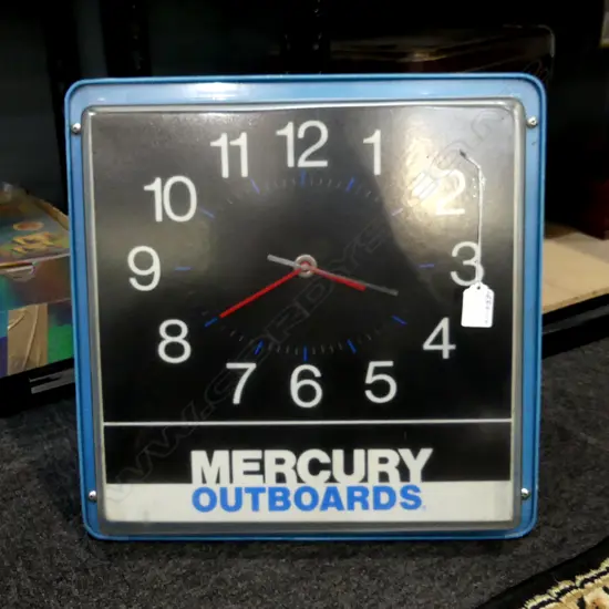 VINTAGE MERCURY OUTBOARD DEALERSHIP CLOCK 400x400mm