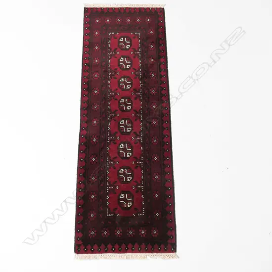 HANDKNOTTED TURKMAN RUG, 1500 x 500mm