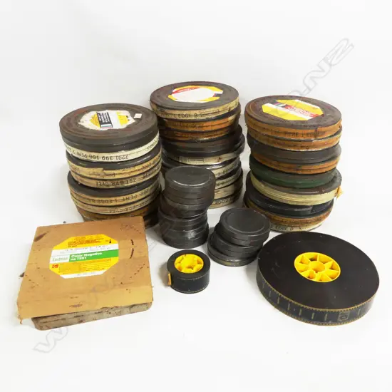 BOX LOT 16MM NEWS FOOTAGE ETC