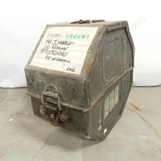 VINTAGE METAL MOVIE CASE 35MM MOVIE FIST OF SHOOLIN