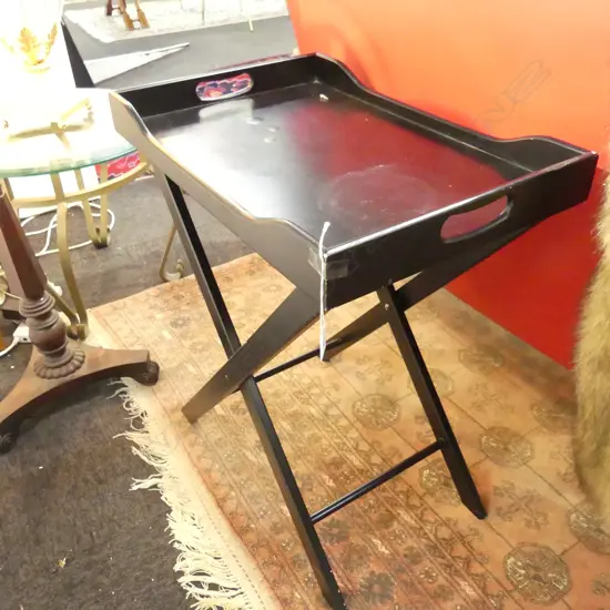 BLACK FOLDING TRAY TABLE 600x400mm AF