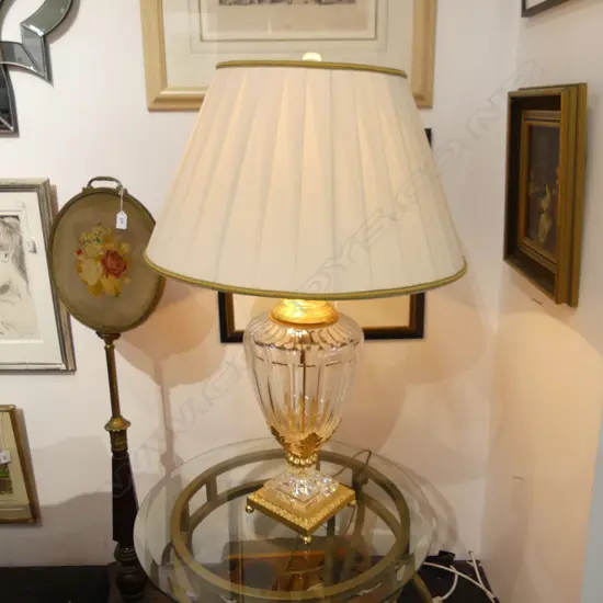 LG ITALIAN CRYSTAL TABLE LAMP BY LEONE ALITOTTI ROMA H.850mm