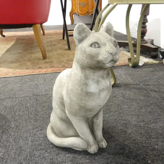 Concrete Small Sitting Cat H.360mm.10kg