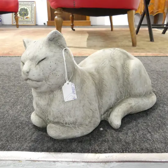 Concrete Sleeping Cat H.230mm Length 340mm Weight 12kg 