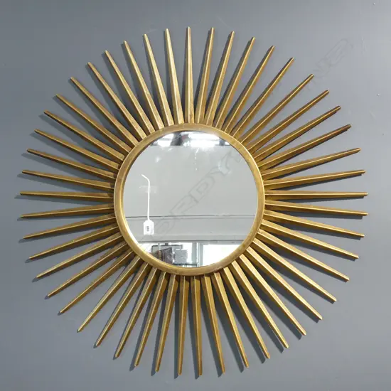 LG GOLD METAL STAR BURST MIRROR 860mm dia