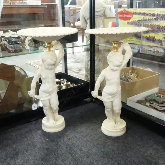 PR ITALIAN RESIN PUTTI COMPORTS (1 FAULTED) H.545mm