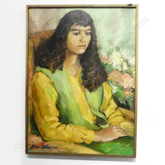 MARIE D VICKERMAN-JOHANSEN b.1929, UNTITLED, OIL ON BOARD, 550 x 750m