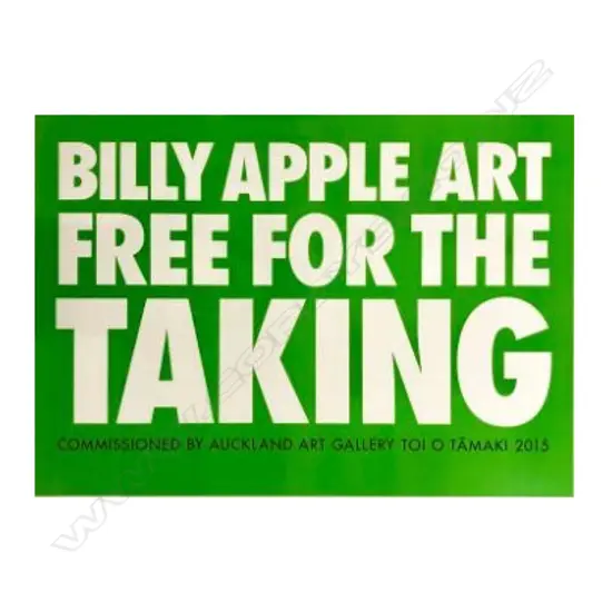 BILLY APPLE 'ART FREE FOR THE TAKING' POSTER 640x900mm