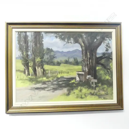 WAYNE SINCLAIR 'HAMILTON' OIL ON BOARD, 500x700mm