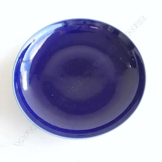 CHINESE SHALLOW FOOTED BOWL, NAVY BLUE GLAZE, DIA.230mm