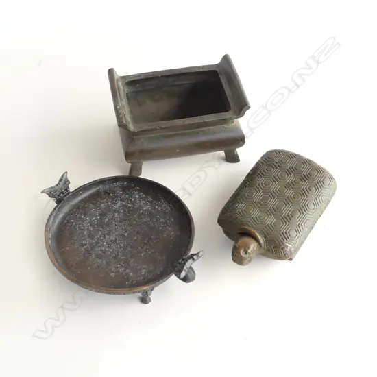 3 ORIENTAL BRONZES W.95mm