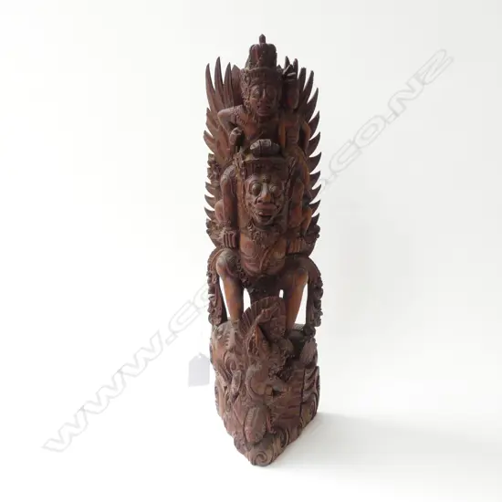 INDONESIAN GARUDA BIRD WOODEN CARVING H.370mm