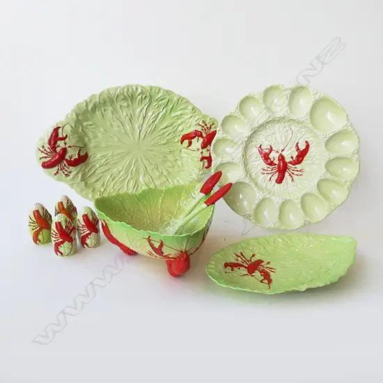 10 PCES CARLTON WARE LOBSTER