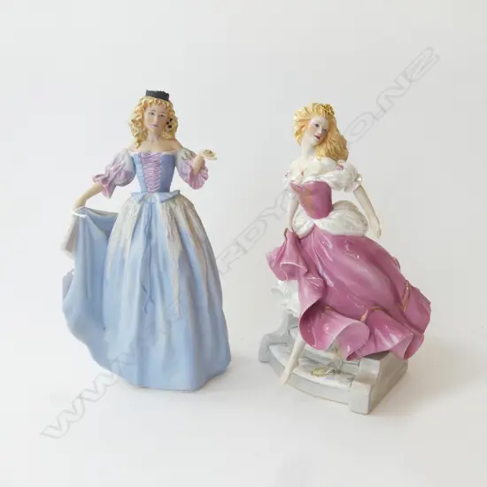 2 FRANKLIN MINT FIGURINES; CINDERELLA & PRINCESS OF THE ICE PALACE (AF) H.270mm