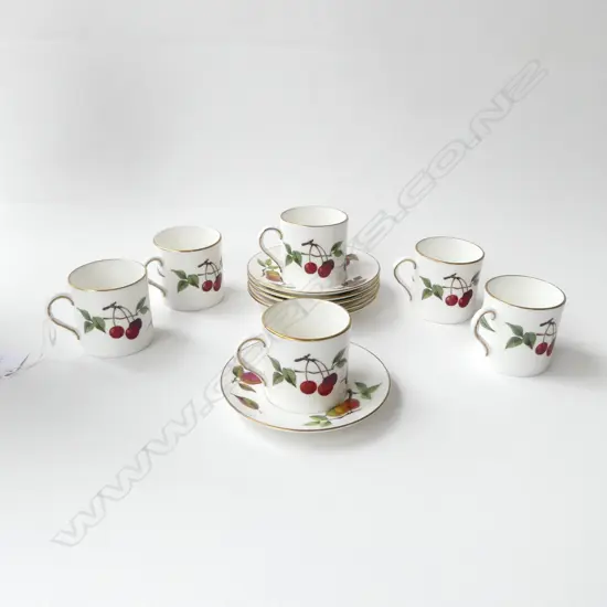 6 ROYAL WORCESTER 'ARDEN' COFFEE CUPS & SAUCERS