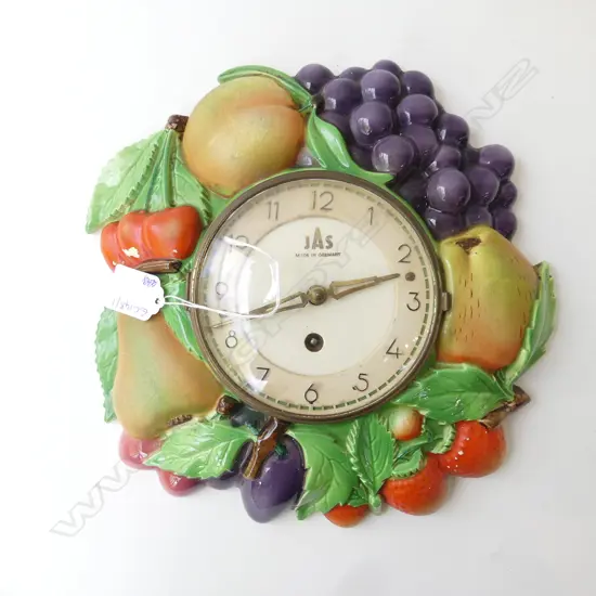 JAS GERMAN FRUIT CLOCK 290mm dia