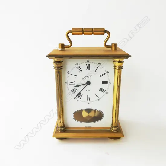 GERMAN 8 DAY CARRIAGE CLOCK H.160mm