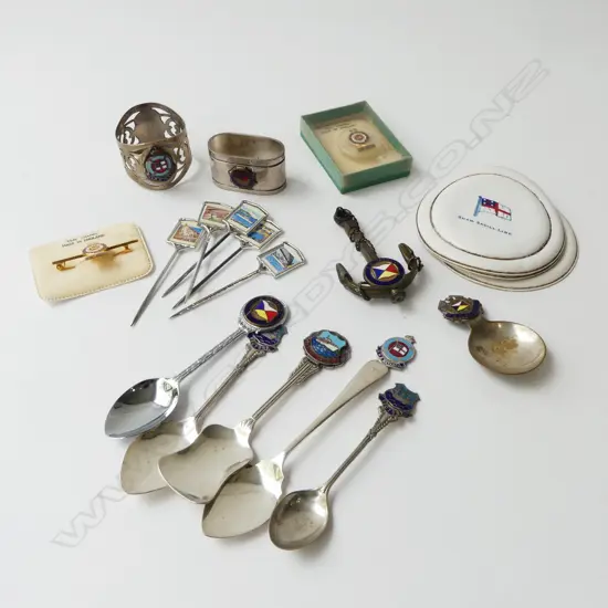 VINTAGE SHIPPING LINE COLLECTIBLES ENAMEL BADGES SHAW SAVILL LINE ETC