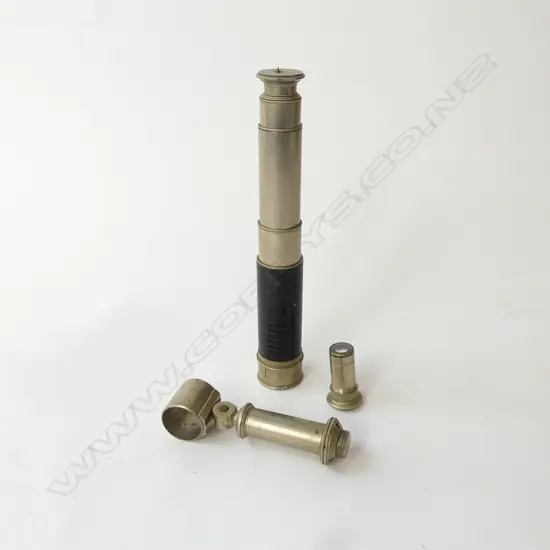 OLD SMALL TELESCOPE WITH ATTACHMENTS MAKER SOLOMONS LONDON L.400mm