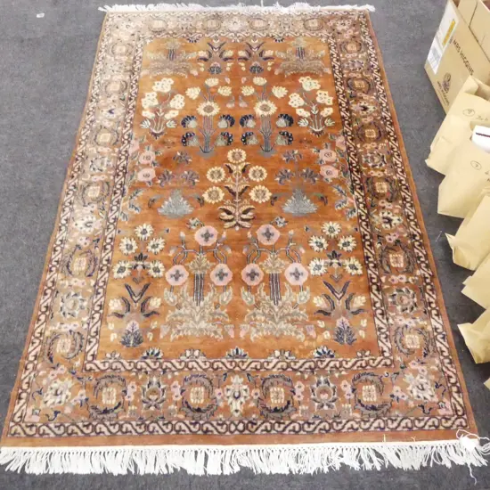 HAND KNOTTED WOOL PILE RUG 1950x1260mm