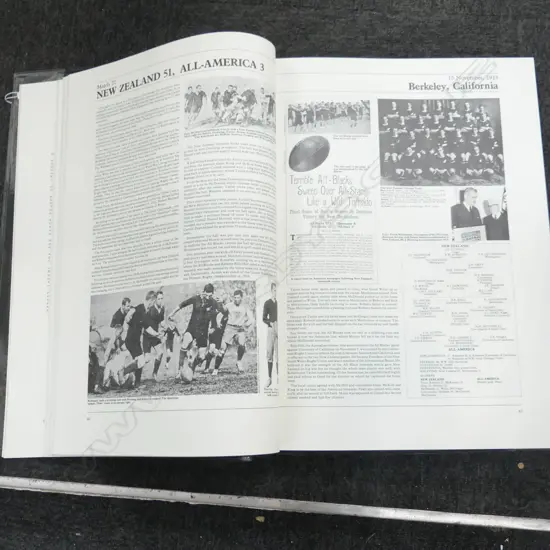 LG FORMAT BOOK 'MEN IN BLACK' 75 YEARS OF NZ INTERNATIONAL RUGBY 397/1200 MOA 1978 550x400mm