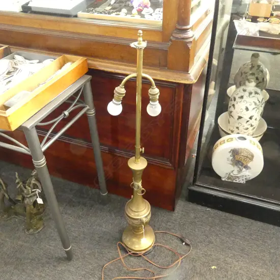 ORIENTAL BRASS TABLE LAMP H.945mm NO SHADE
