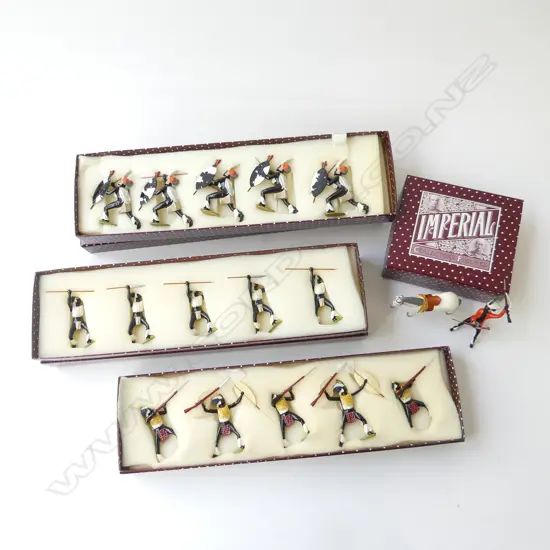 4 BOXED IMPERIAL PRODUCTION N.Z. 'ZULU WAR' COLLECTORS FIGURES