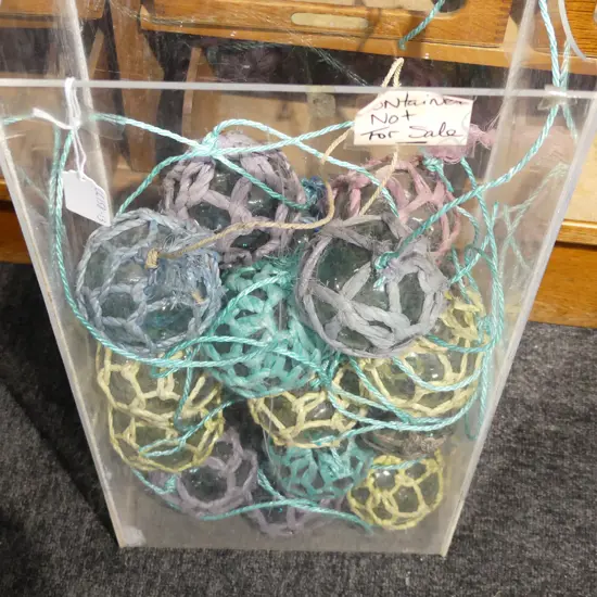 21 OLD GLASS BALL FISHING FLOATS (NOT CONTAINER) 80mm dia