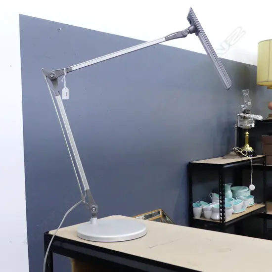 USA 'FAIRWAY' ANGLE POISE SIDE LAMP SILVER TONE