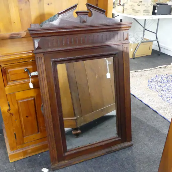 LG ANTIQUE OAK FRAMED MIRROR 1100x710mm