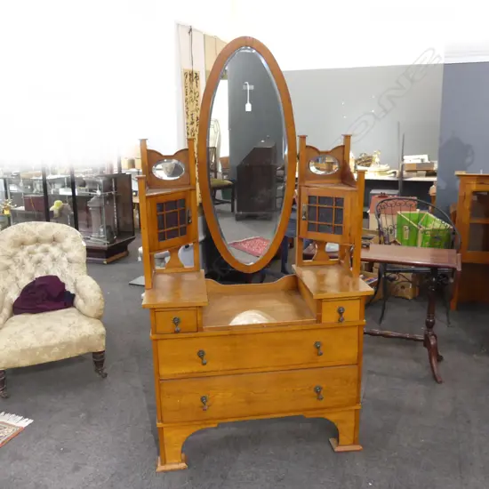 ARTS & CRAFTS OAK DRESSER 1040x450x1950mm