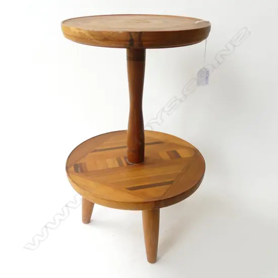 2 TIER STAND w. NZ TIMBER INLAY H.470mm